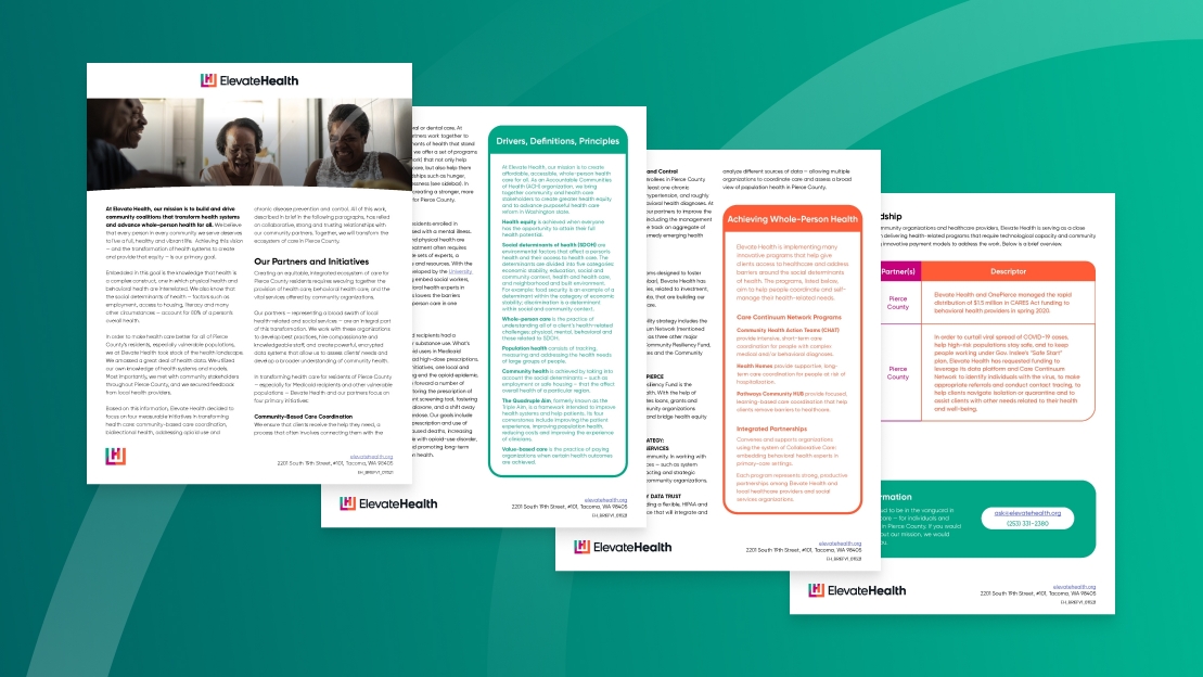 Elevate health brief cover